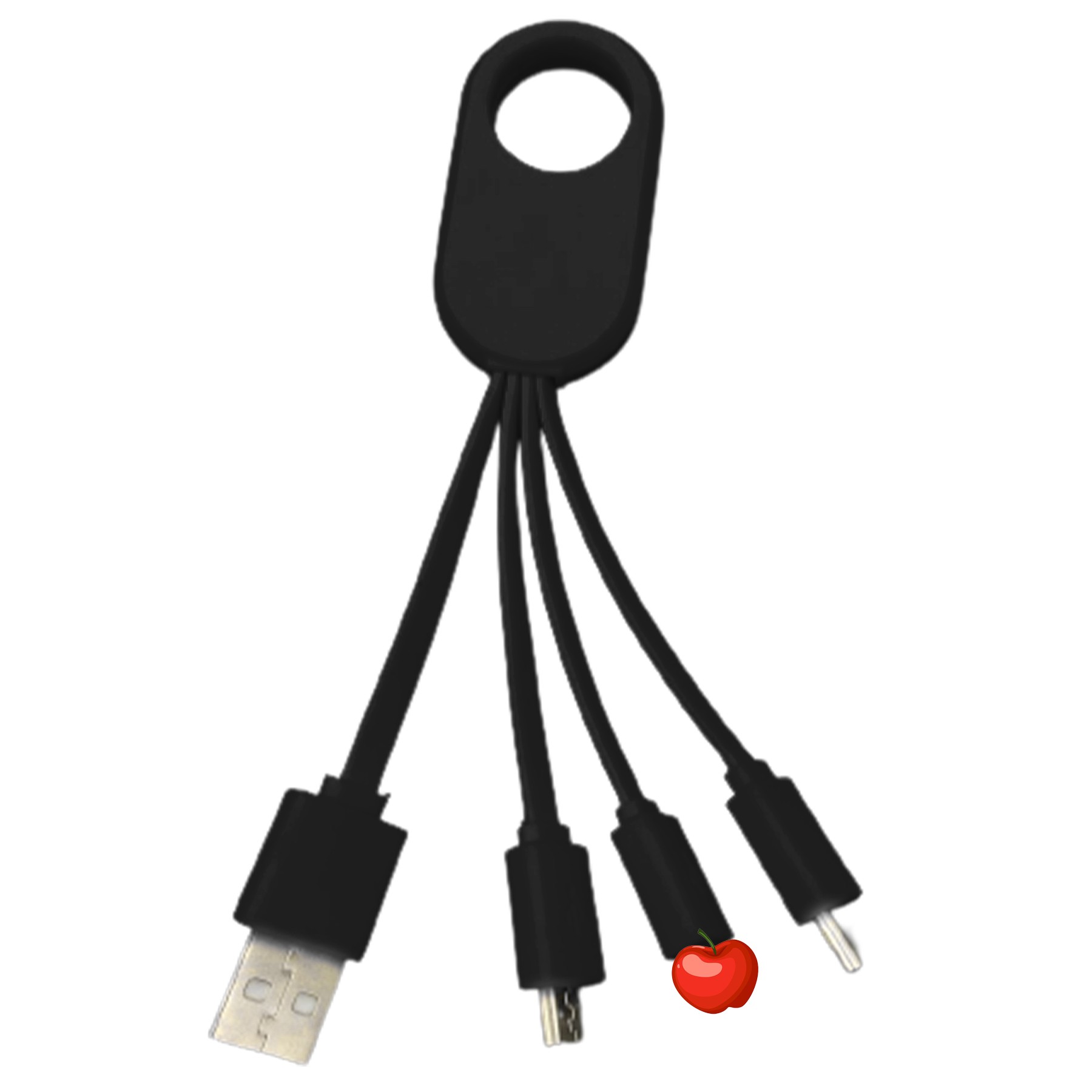 5.12 Inch 4 In 1 Charging Cable W/Keychain 4