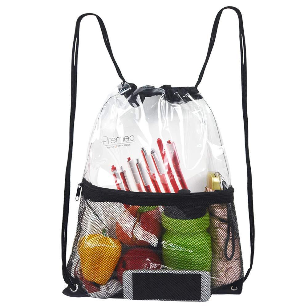 Mesh Clear Drawstring Backpack 2
