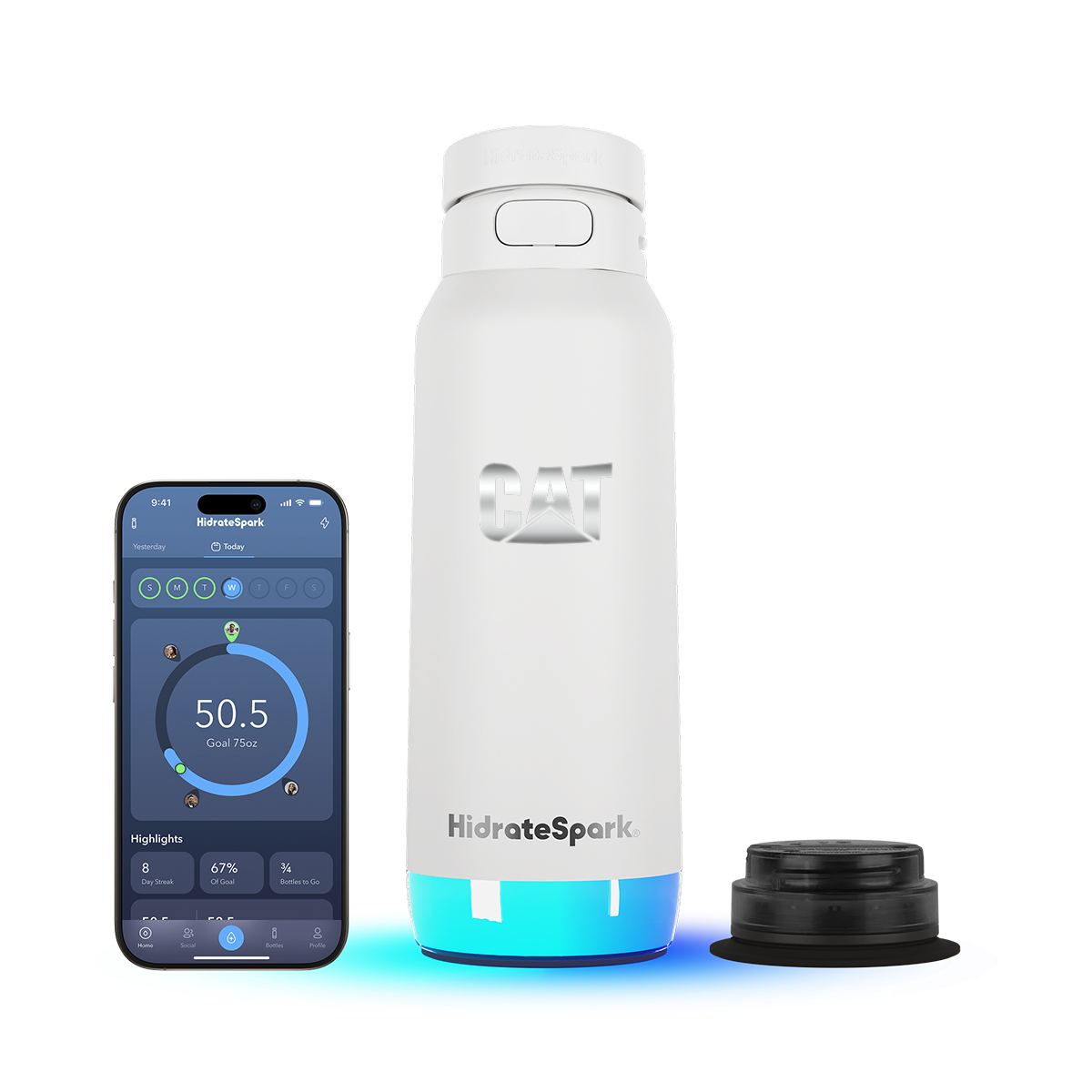 HidrateSpark® 32 oz. PRO 2 Bottle with Chug Lid, Laser, Standard 13