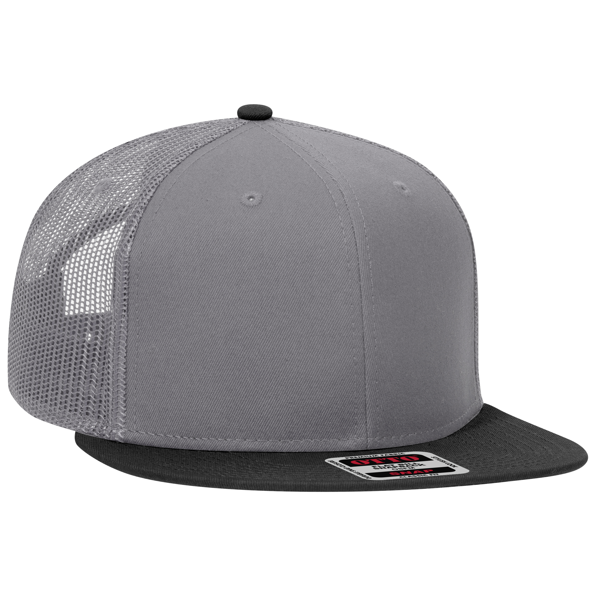 OTTO CAP® OTTO SNAP 6 Panel Pro Style Mesh Back Trucker Snapback Hat 47