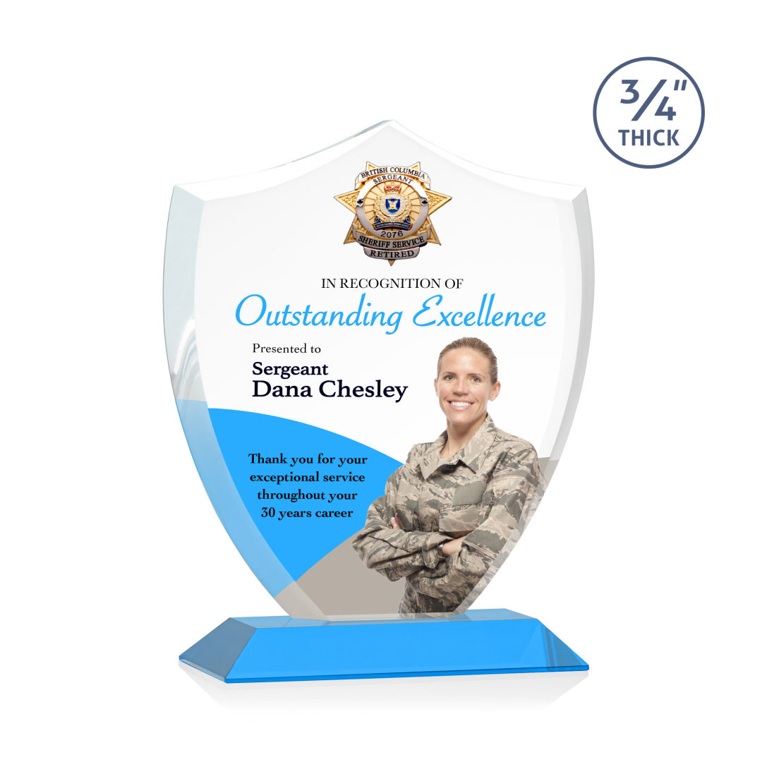 Scudo Shield VividPrint™ Award - Sky Blue 8
