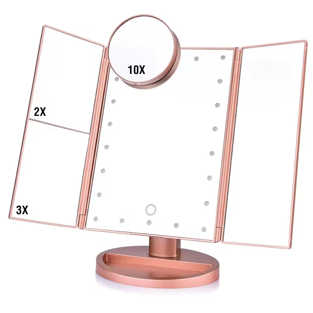 21 LED Tri-Fold Magnifying Makeup Mirror 8