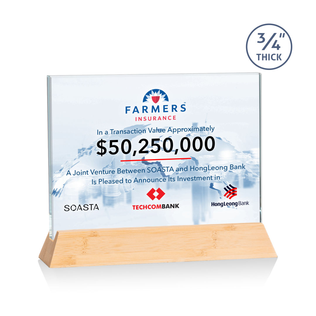 Walkerton VividPrint™ Award - Starfire/Bamboo (Horiz) 2