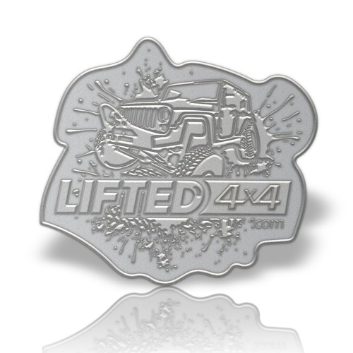 Die Struck Solid Brass Lapel Pin With Shiny Plating - Silver, Gold, Copper, Bronze 3