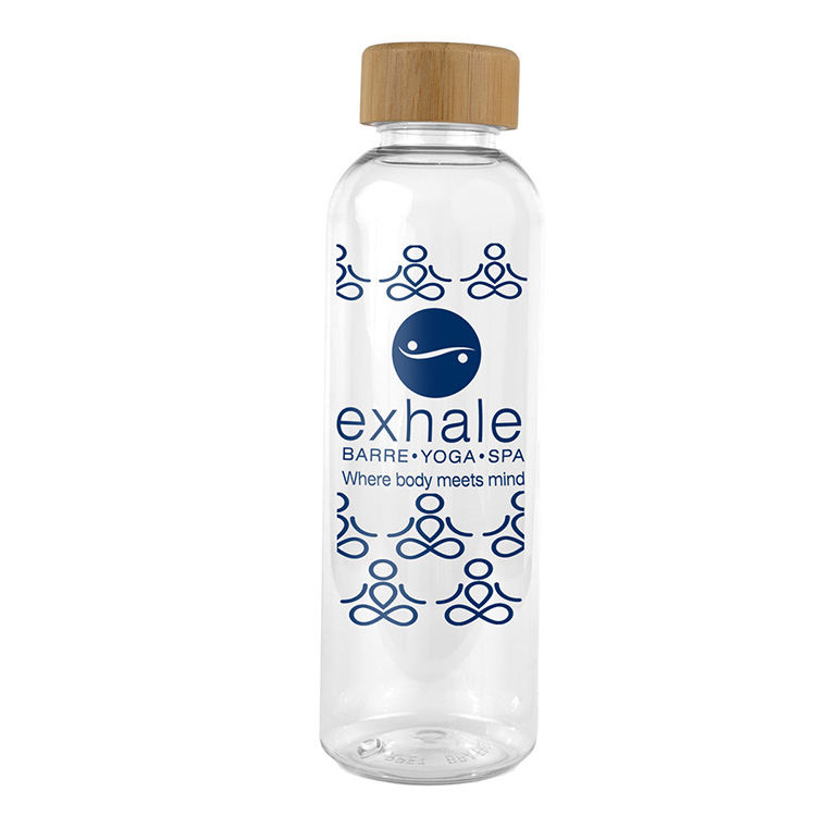 "CLEARLY" 22 oz Recycled RPET Bottle With Bamboo Cap 6