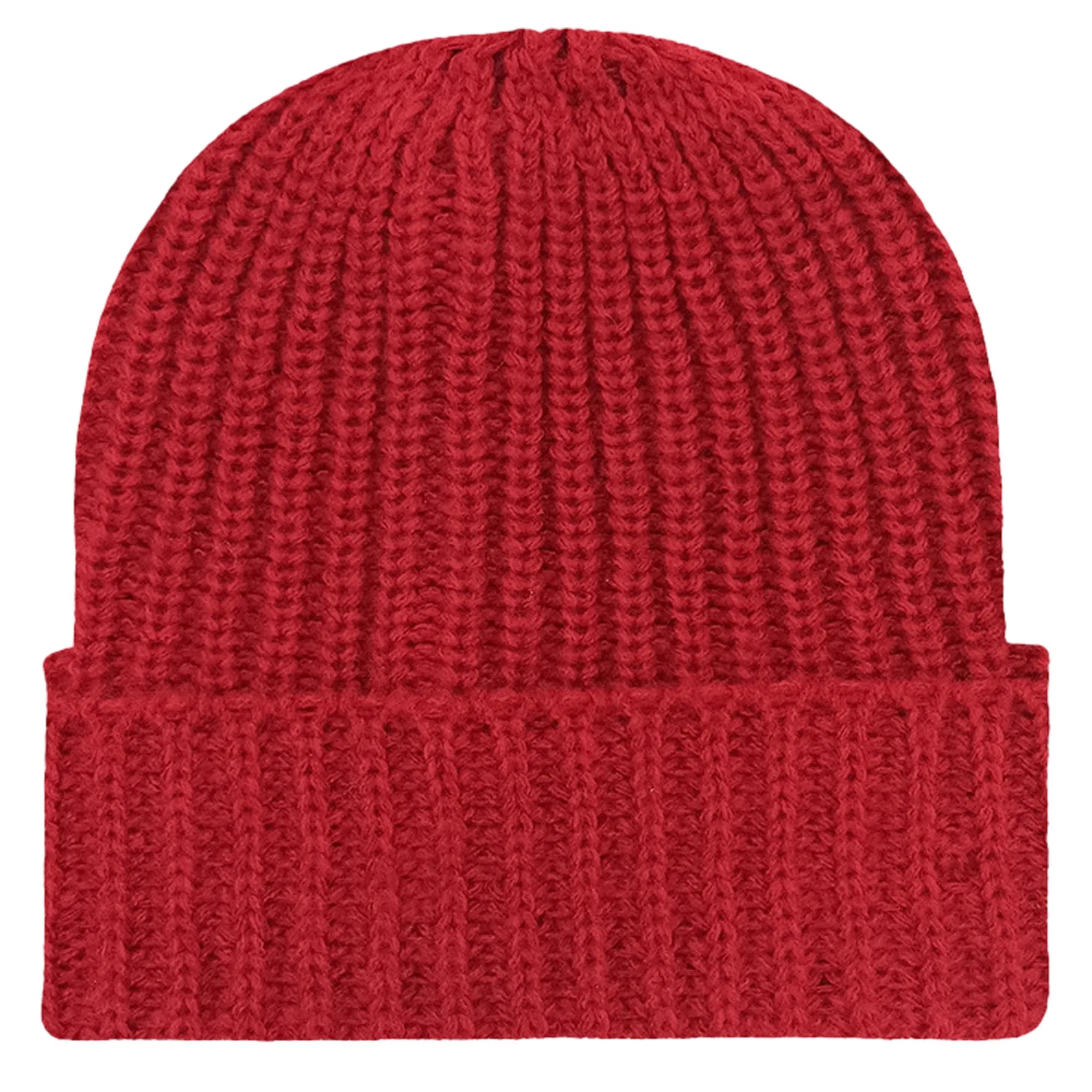 High Quality Warm Chunky Stitch Strip Knit Hat MOQ 100 2