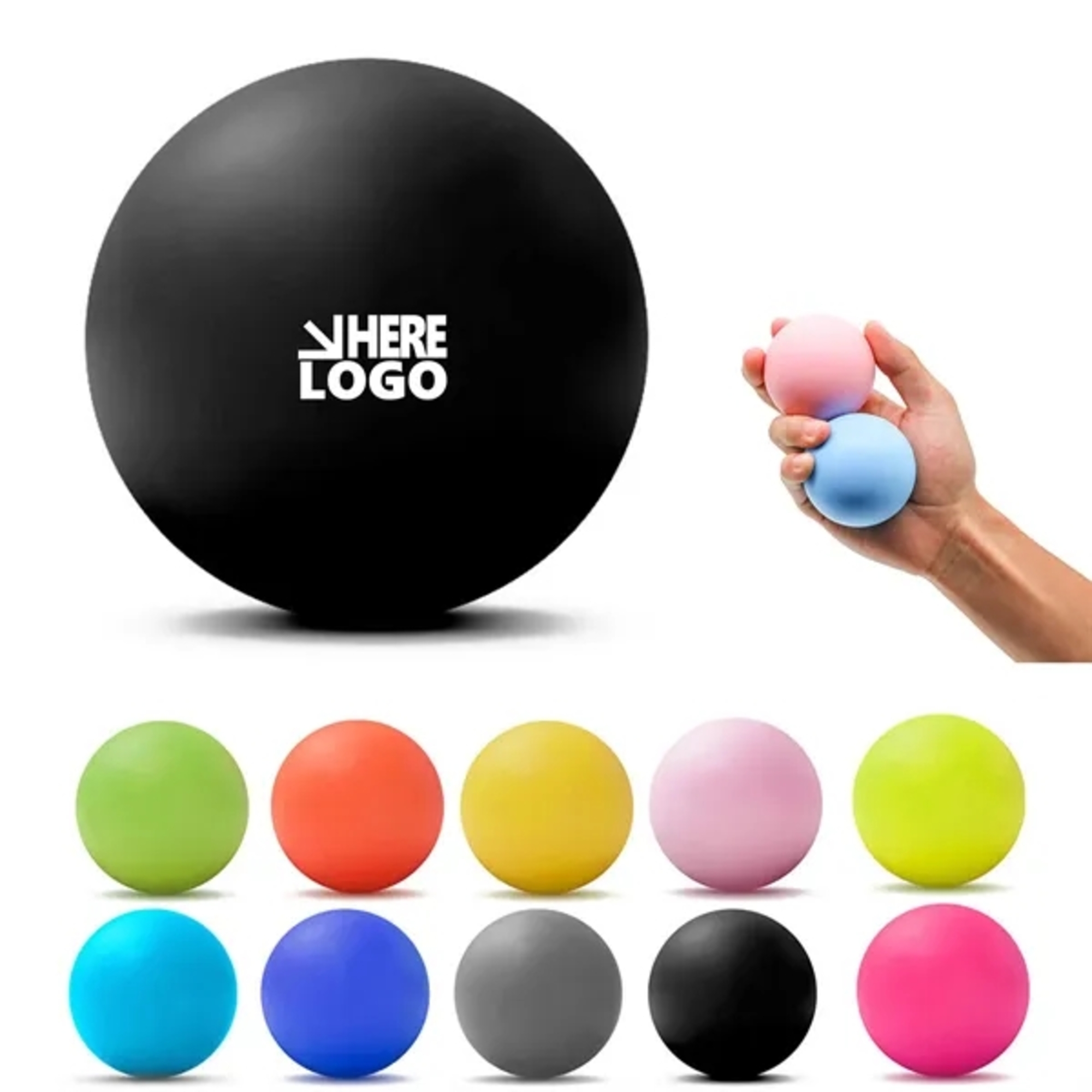 Silicone Solid Yoga Massage Fascia Ball 2