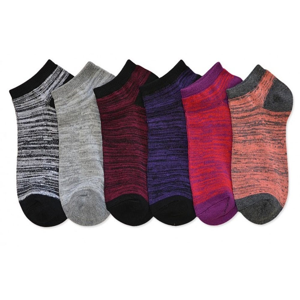 Women's Low-Cut Socks - 6 Marled Colors Size 9-11 2