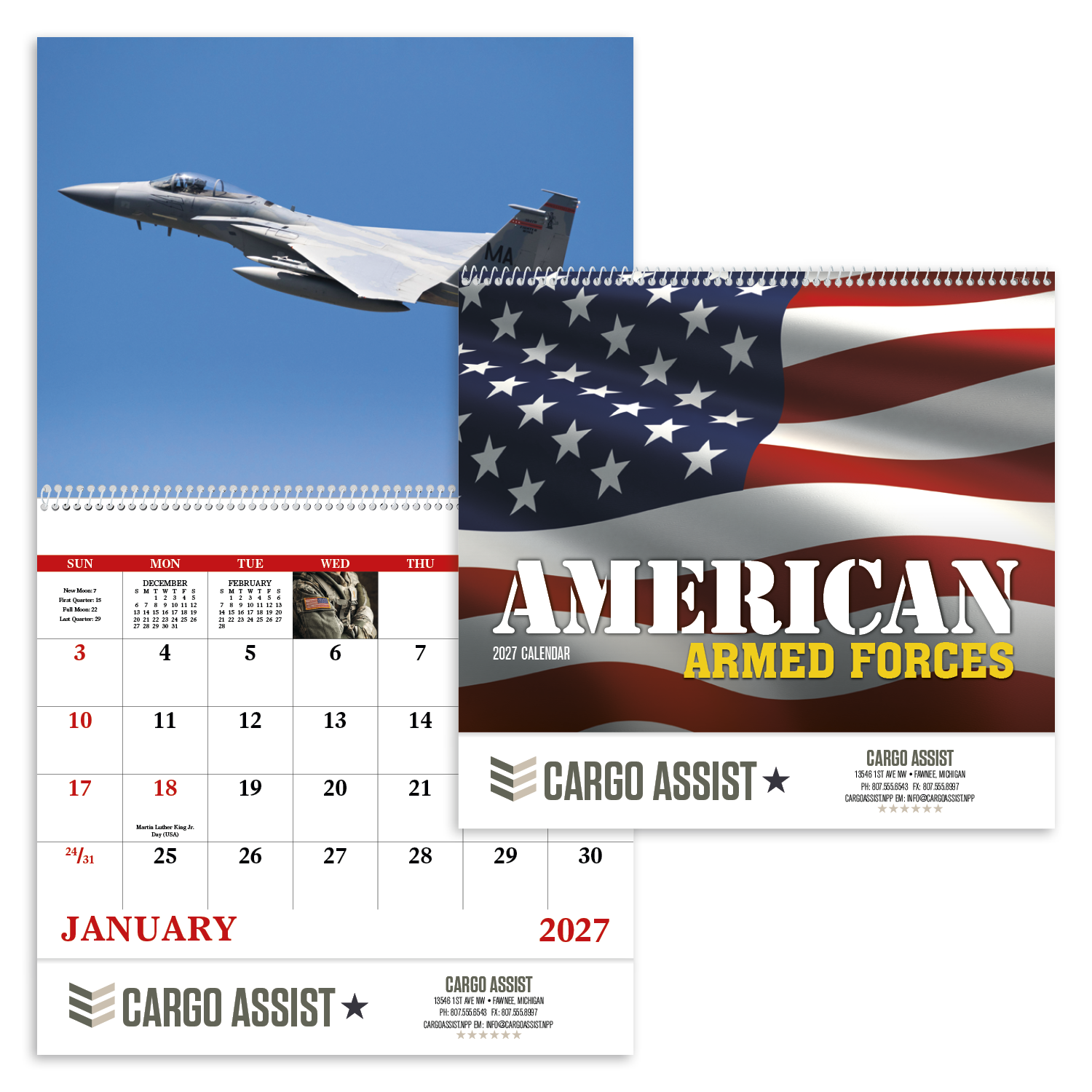 Good Value™ American Armed Forces - Spiral Calendar 15