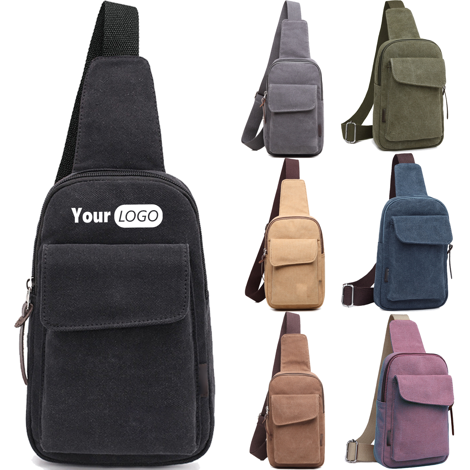 Canvas Crossbody Backpack for Women & Men Chest Bag 3