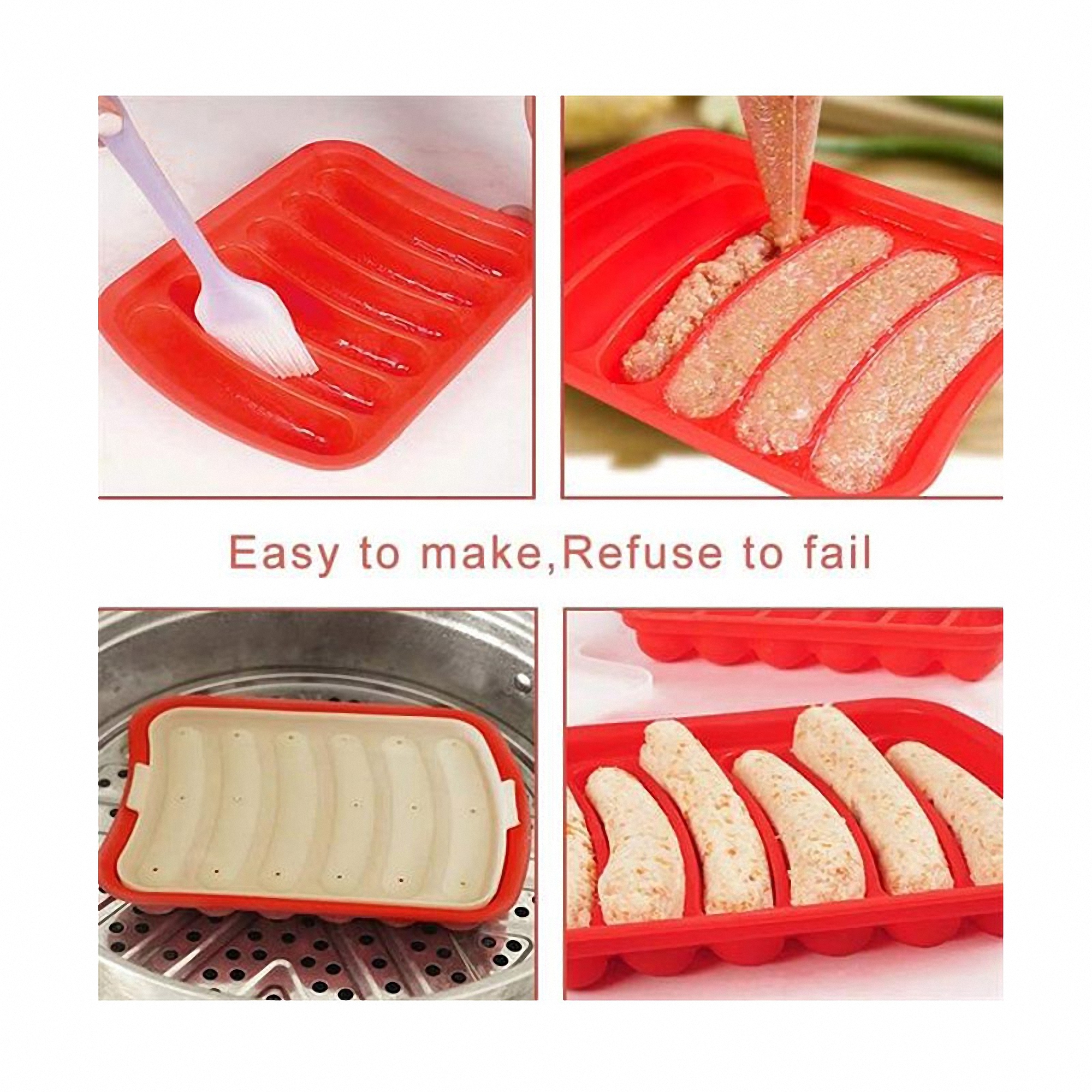 Nonstick Silicone Sausage Maker Mold 5