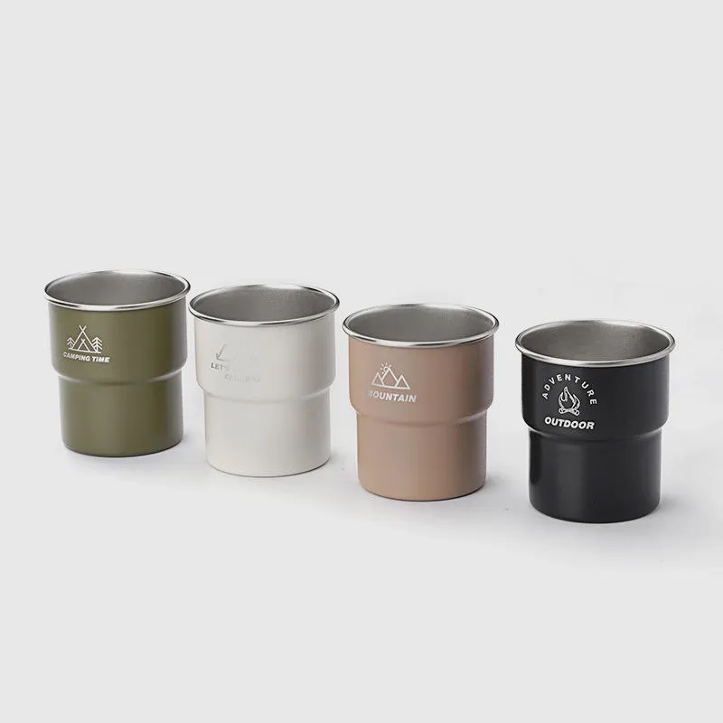 Portable Stainless Steel Cups - Travel Friendly Drinkware 2