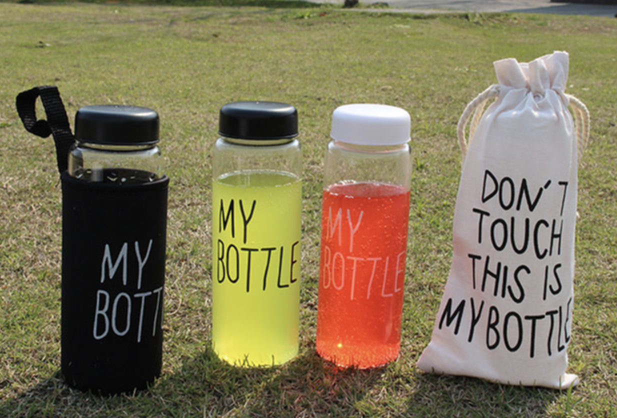 15 Oz Borosilicate Glass Water Bottle 2