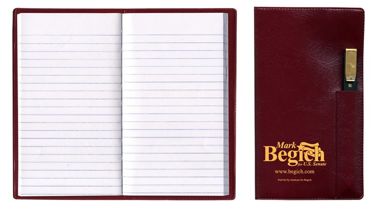Executive Vinyl Cover Tally Book with Pen 4