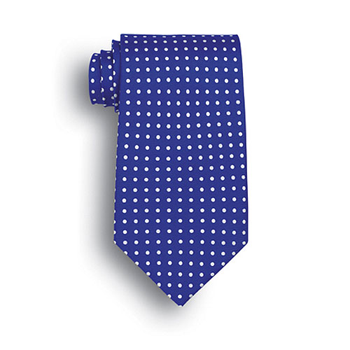Royal Blue Newport Polka Dot Wet Dyed Silk Tie 2
