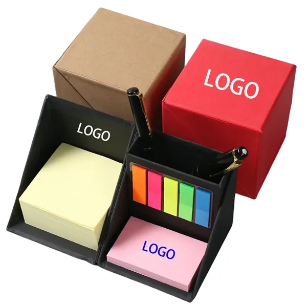 Collapsible Paper Cubes Sticky Notes Box With Holder