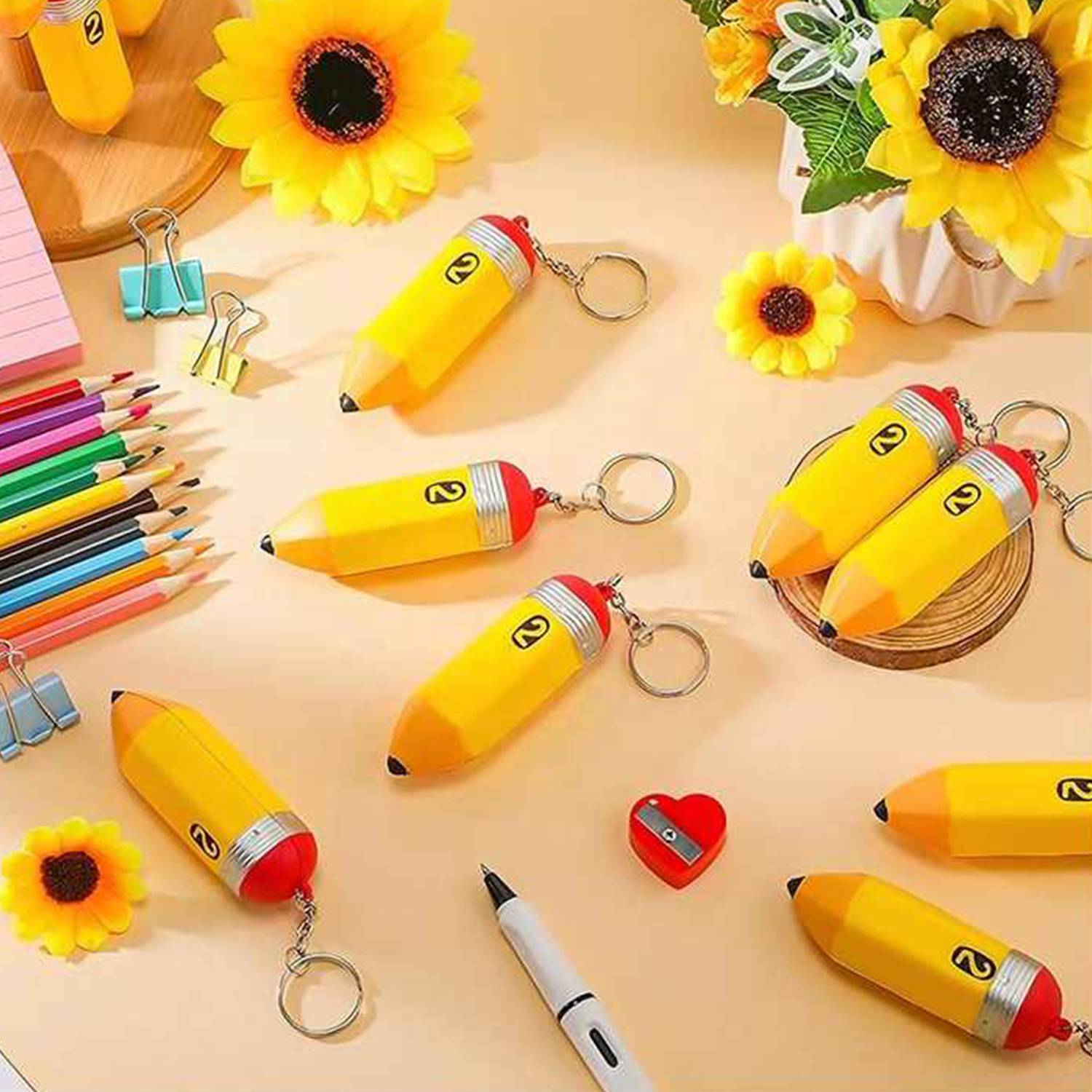 PU Foam Pencil Stress Reliever Keychain Toys 10