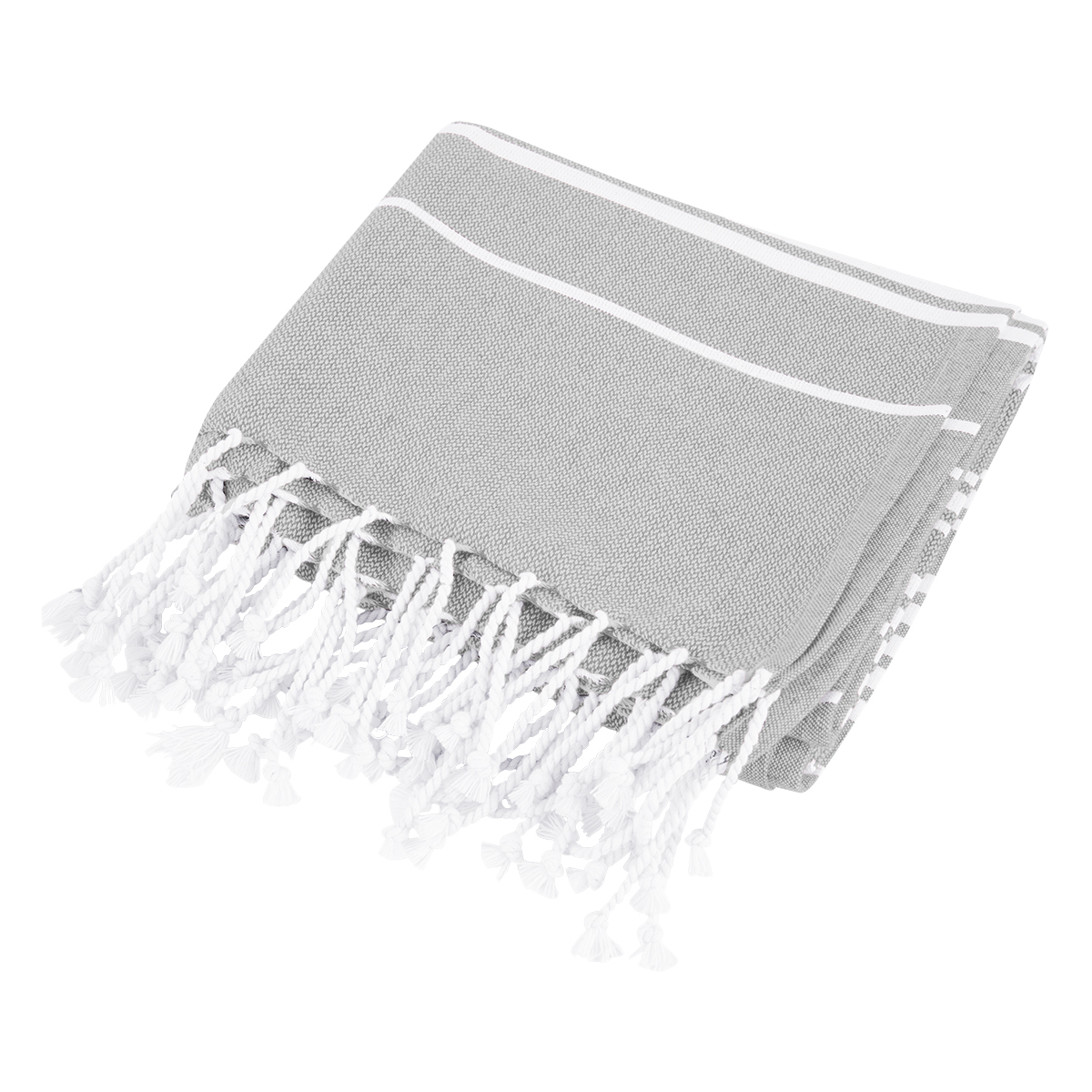 Recycled Beach Blanket With Tassel Fringe 9