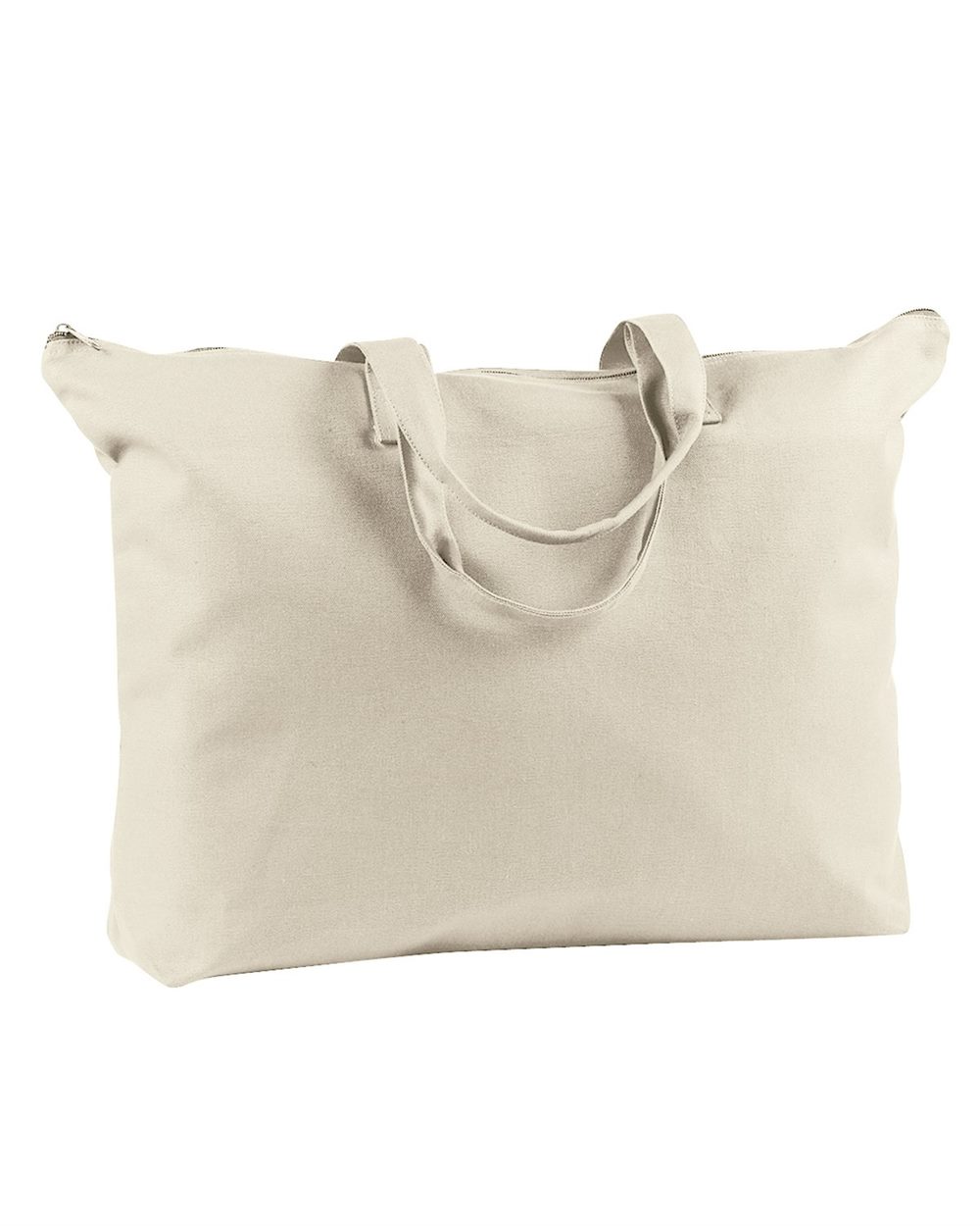 Canvas Zippered Book Tote - BE009, custom tote bag with logo imprint 5