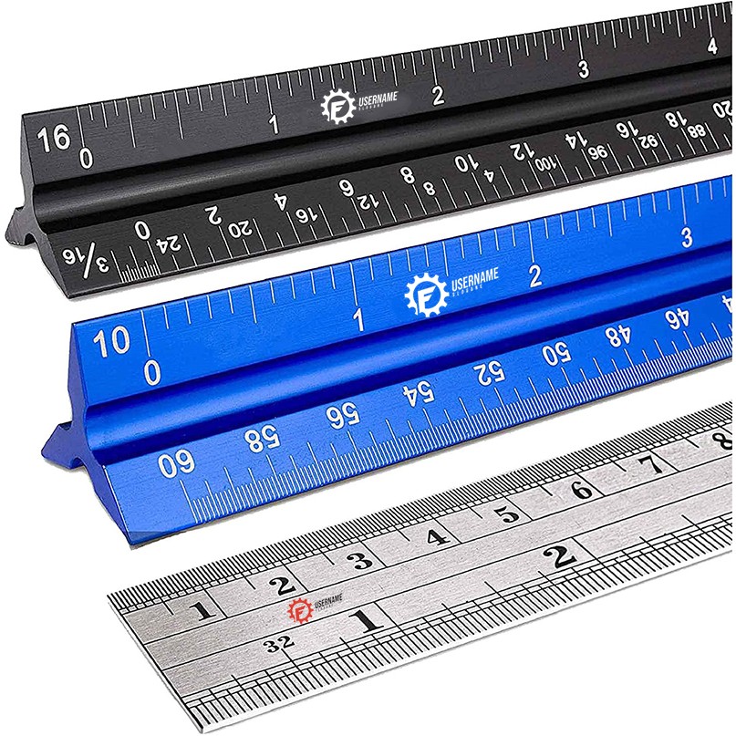 12" Architectural and Engineering Scale Ruler Set 2