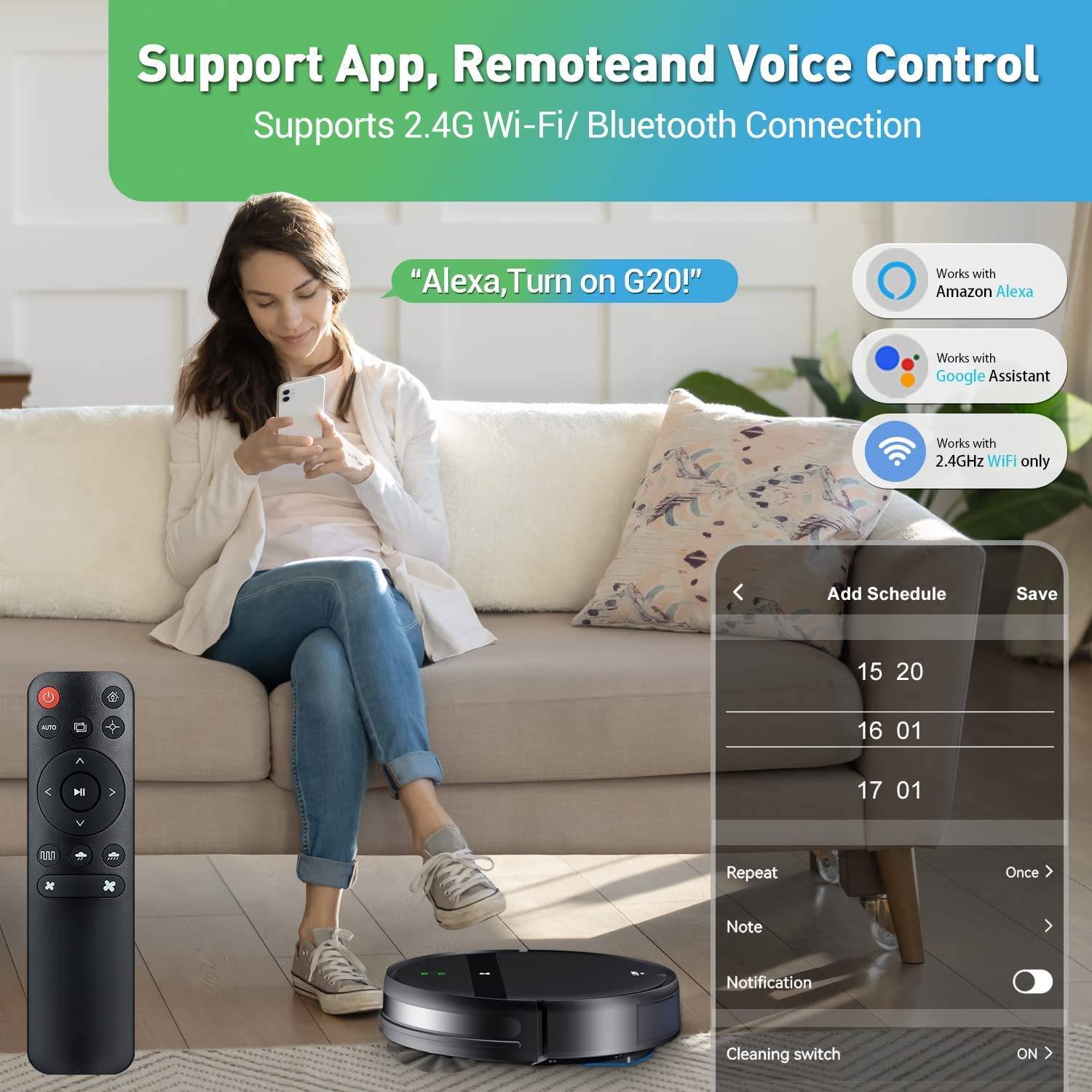 Automated smartphone-controlled sweeping robot 3