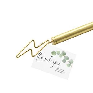 Lightning Shaped Paper Clip Twist Metal Pen 9