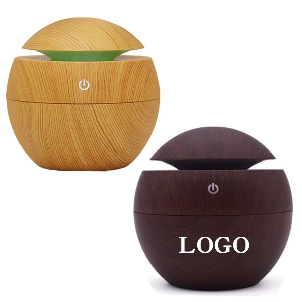 USB Wood Grain LED Lights Air Humidifier 2