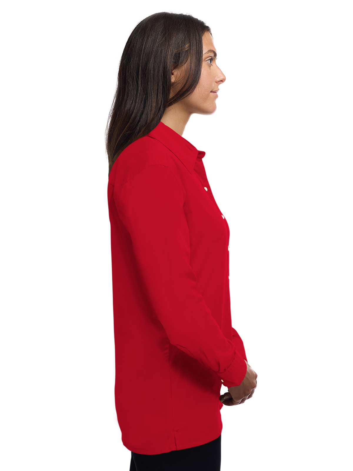 Blue Generation - Women's Pocketless Long Sleeve Superblend Poplin Shirt 91