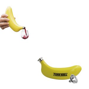 5oz Banana Shaped Stainless Steel Flask With Tightly Sealed Cap, custom water bottle with logo imprint 6