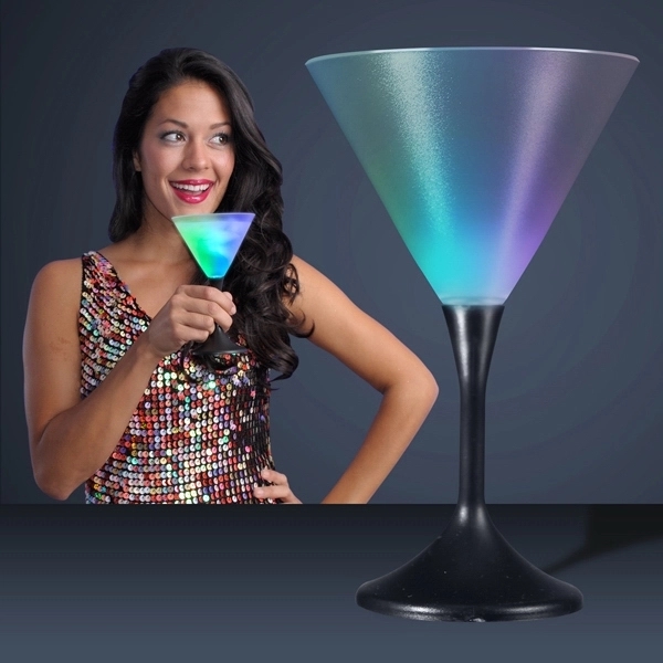 LED Martini Glass with Classy Black Base 3