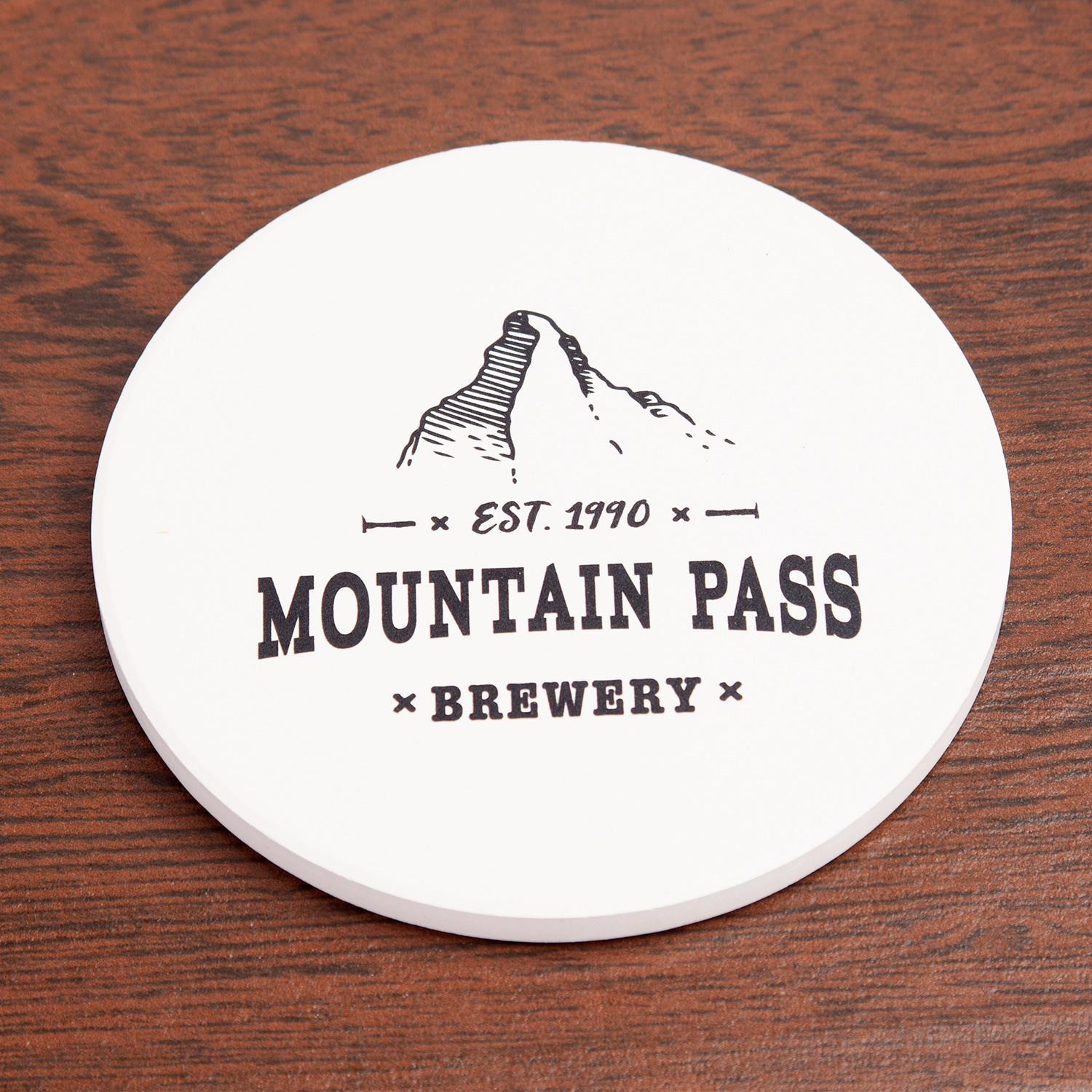Round Ceramic Coaster (1 Color Imprint) 3