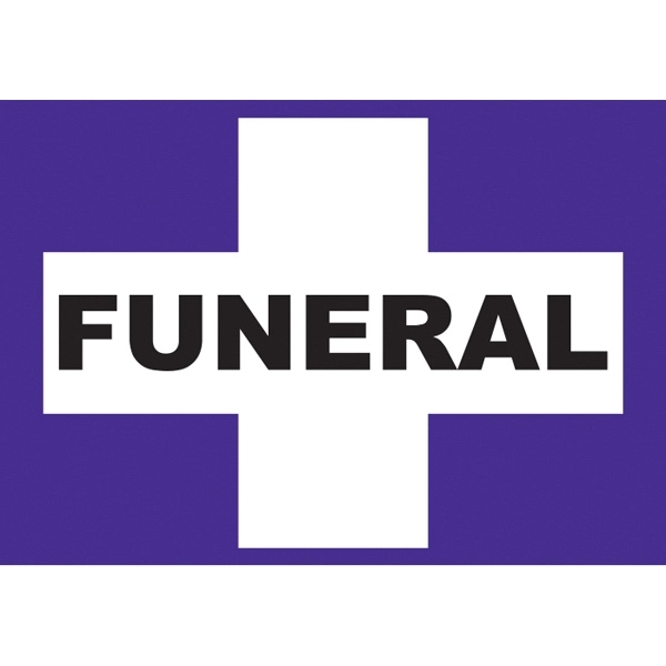 Funeral Cross Car Flags - Purple & White 2
