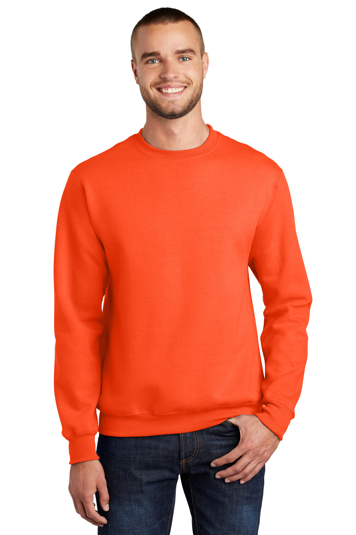 Port & Company® Essential Fleece Crewneck Sweatshirt, custom hoodie or sweatshirt with logo imprint 41