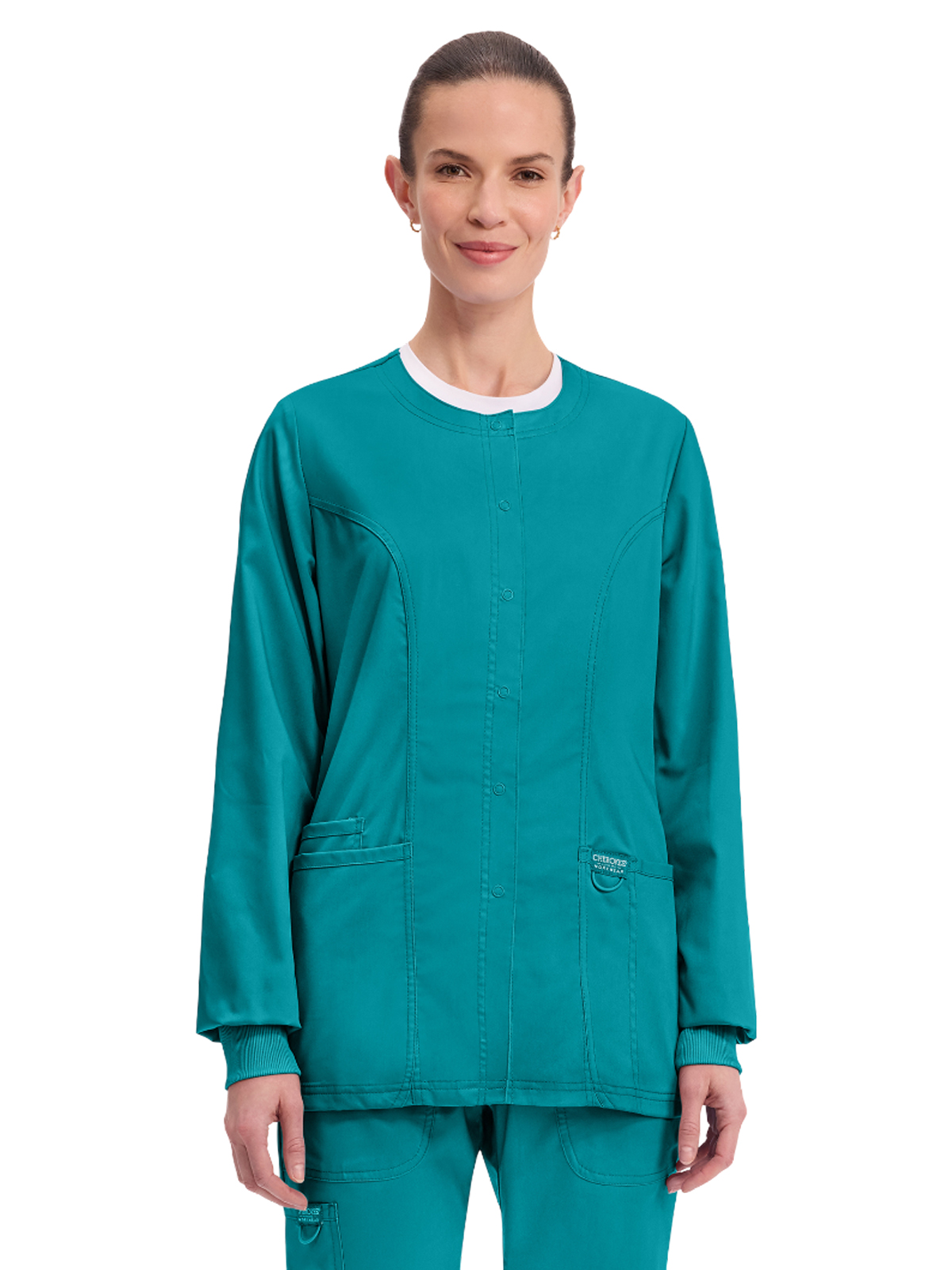 Cherokee - Workwear Revolution - Women's 3-Pocket Snap Front Jacket 32