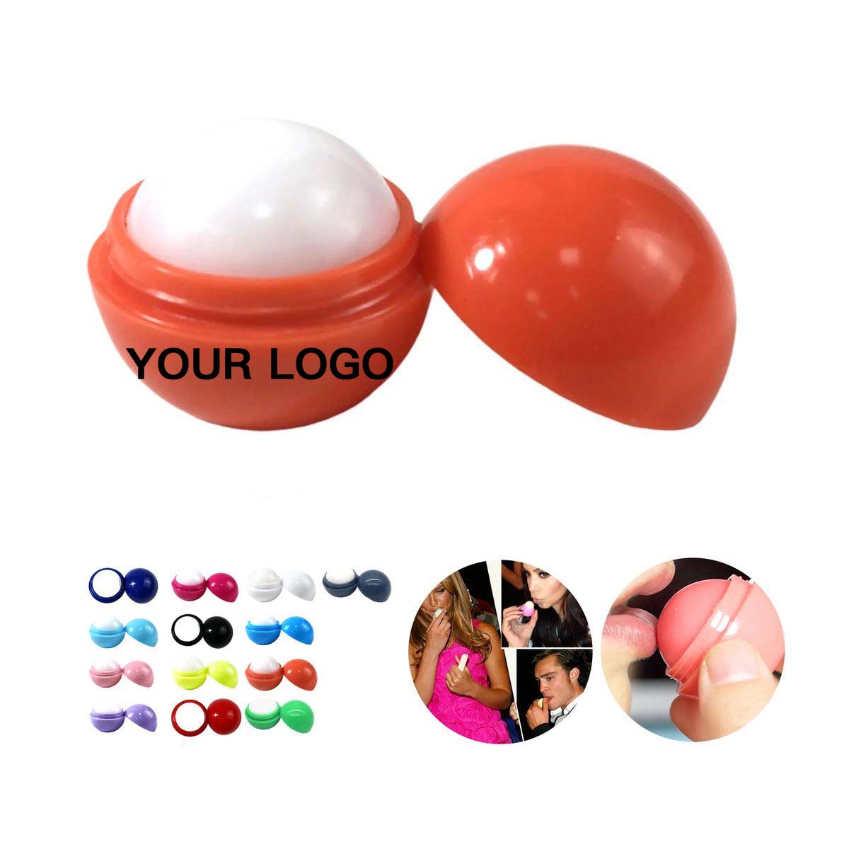 Moisturizing Lip Balm Sphere Twist Top Portable 12