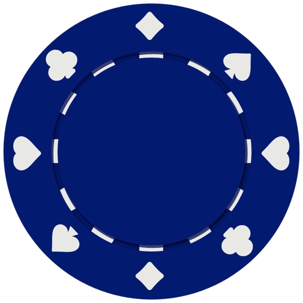 Suited Style Poker Chip with 2 Side Imprint (10 Colors) 6