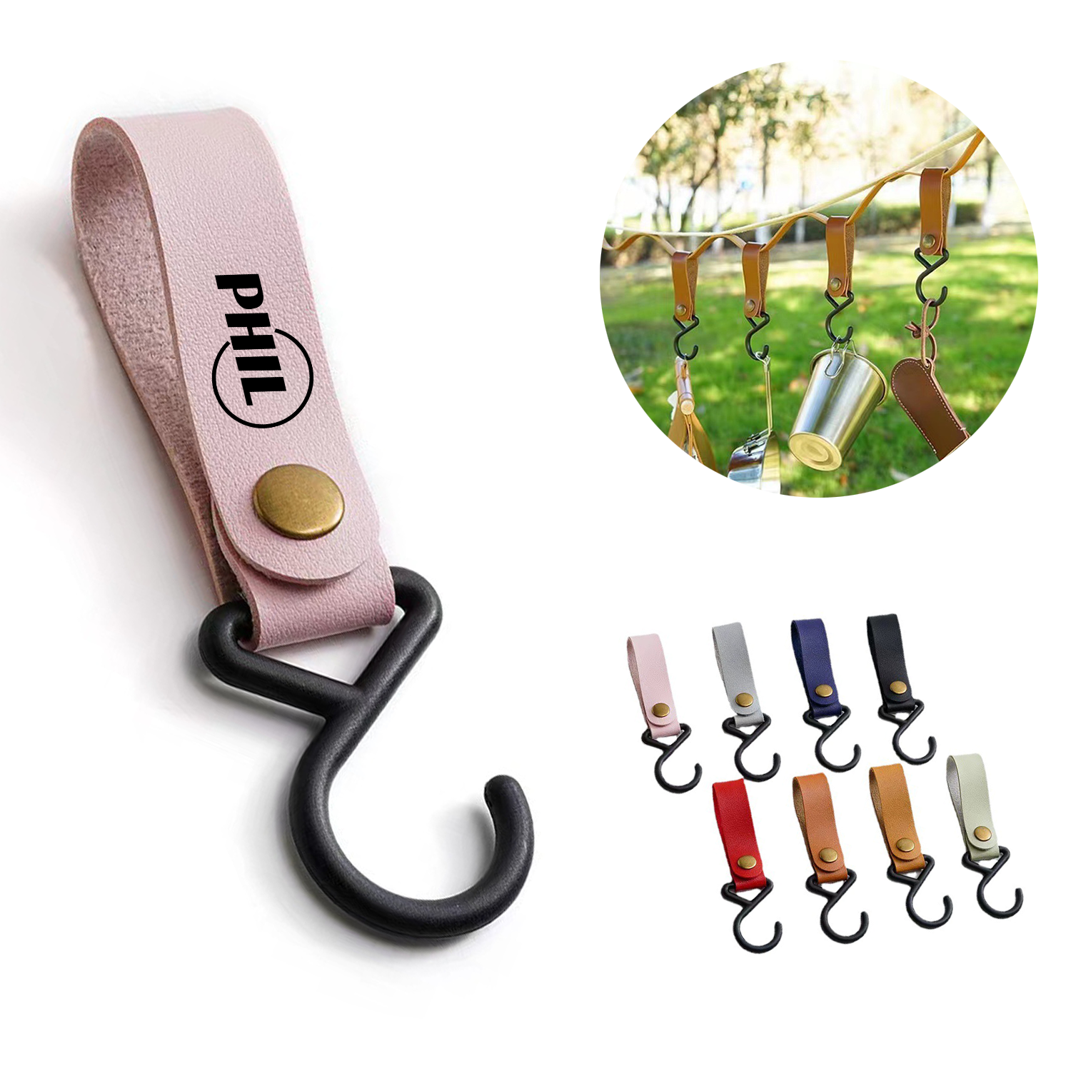PU Leather Hanging Strap Hook 2