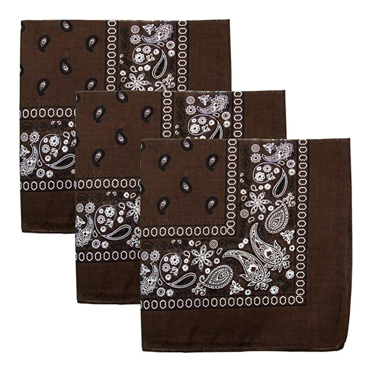 Cotton Bandanas - Paisley Dark Brown 2