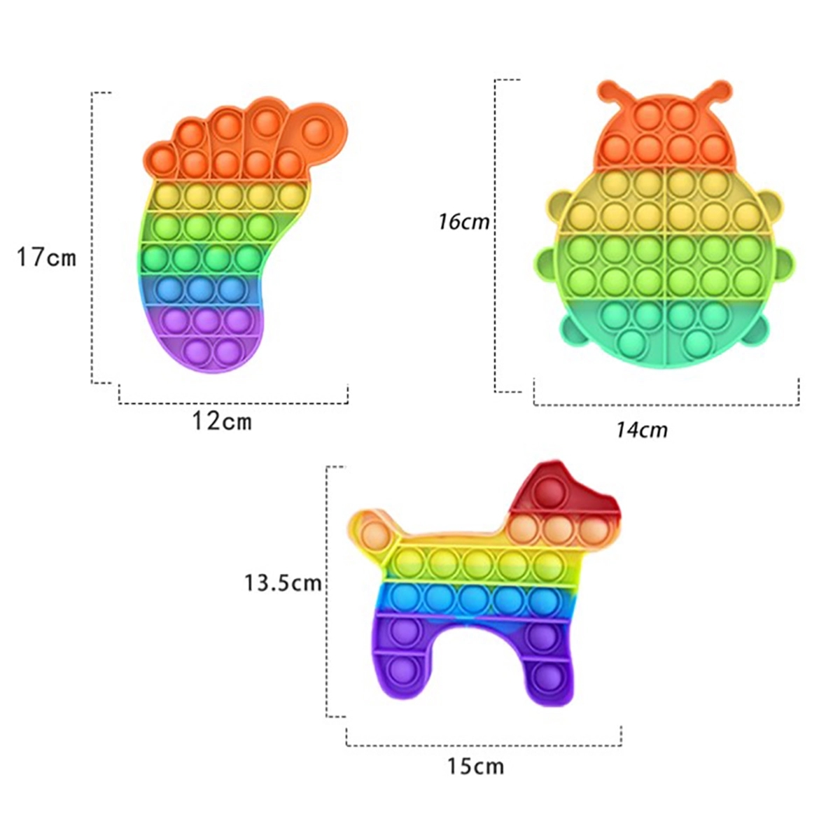 Rainbow Fidget Toys Push Bubble 4