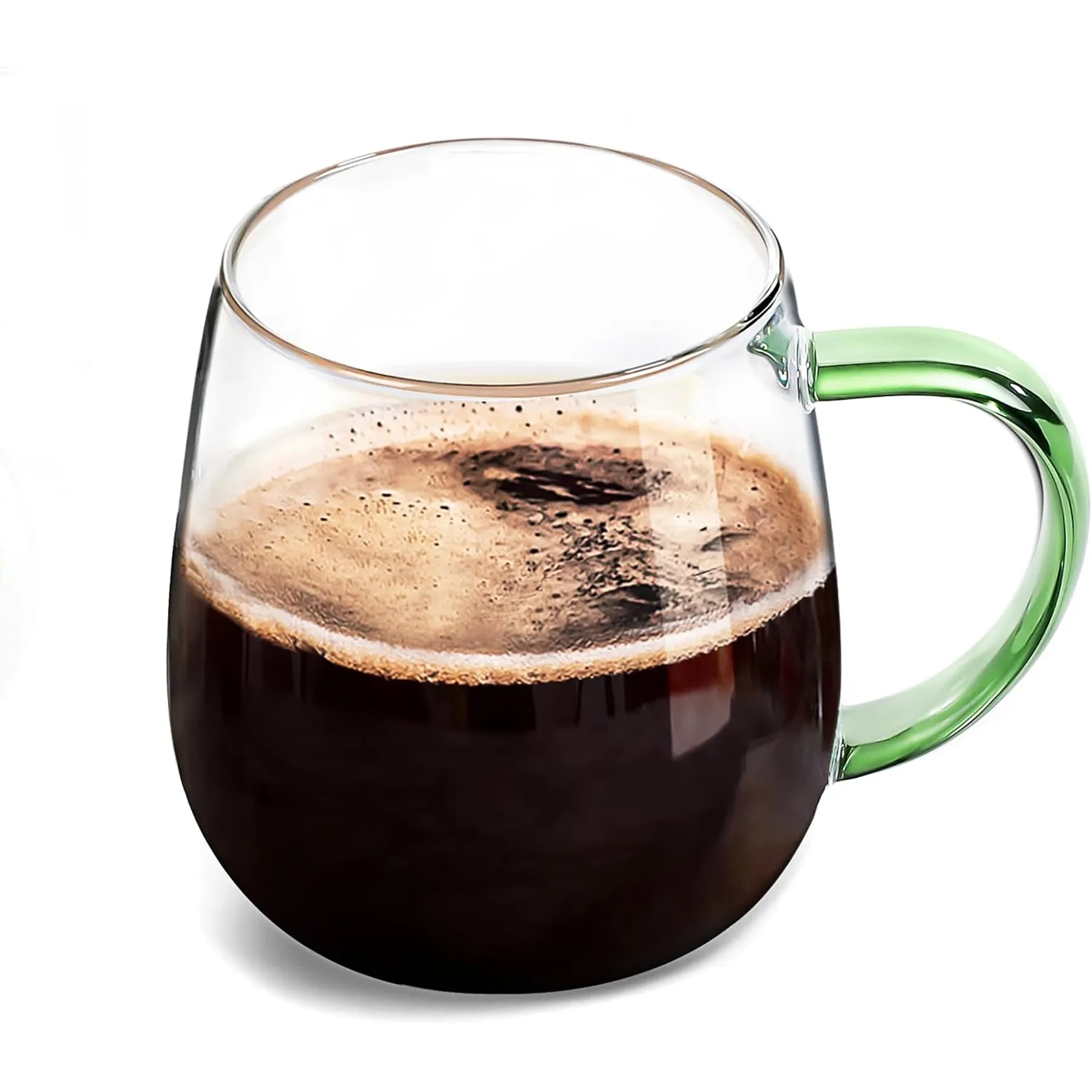 Clear Glass Mug with Multicolor Handle 9