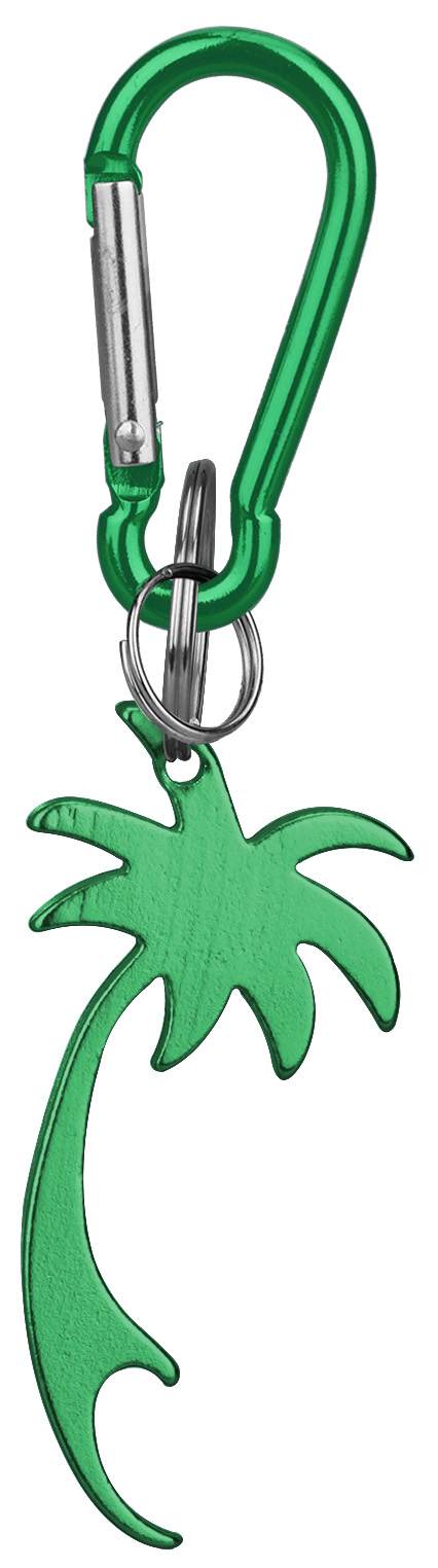 Palm Tree Shaped Bottle Opener Key Holder and Carabiner 1