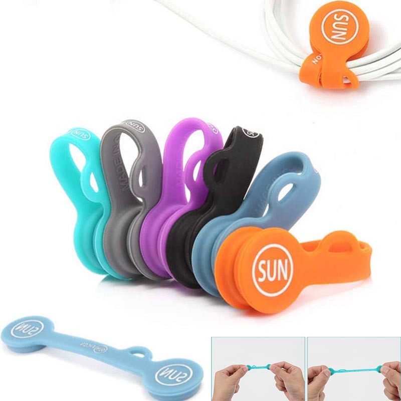 Silicone Magnetic Clips Cable Straps Cord Organizers 2