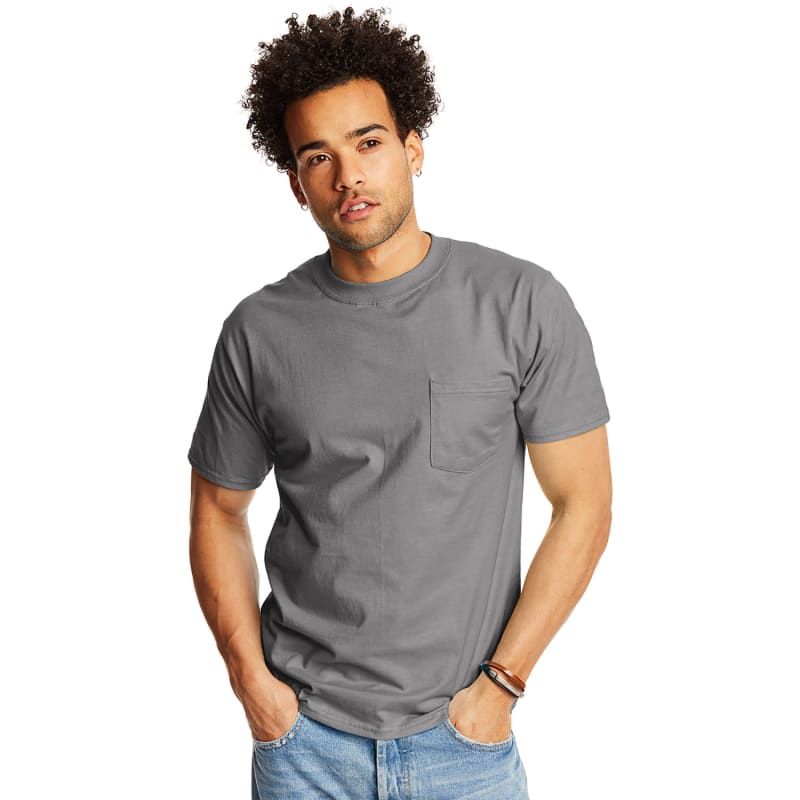 Hanes 6.1 Oz. Beefy-T® With Pocket 3