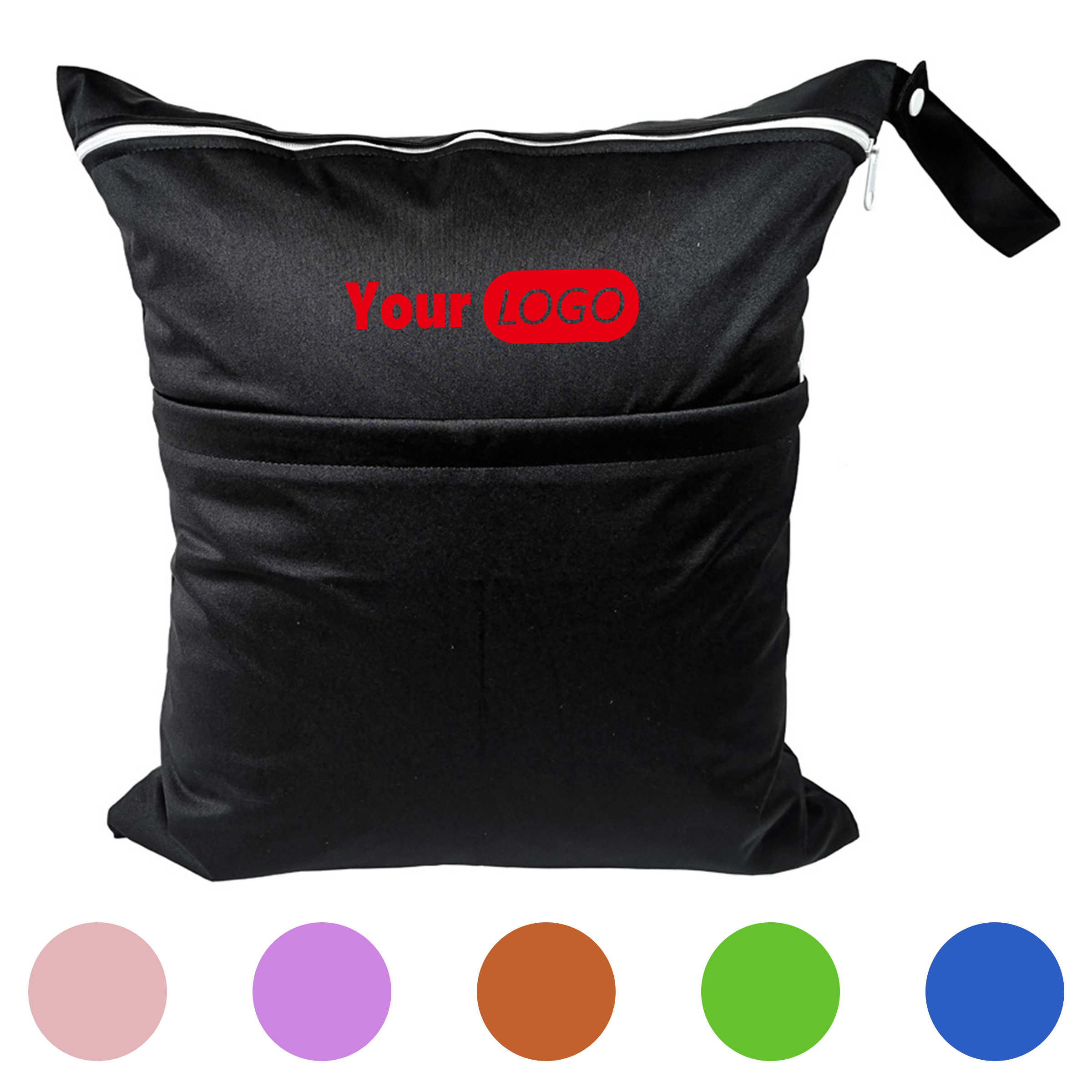 Other Fabric Solid Color Diaper Bag With Double Zippers ?C Easy Access And Durability 2