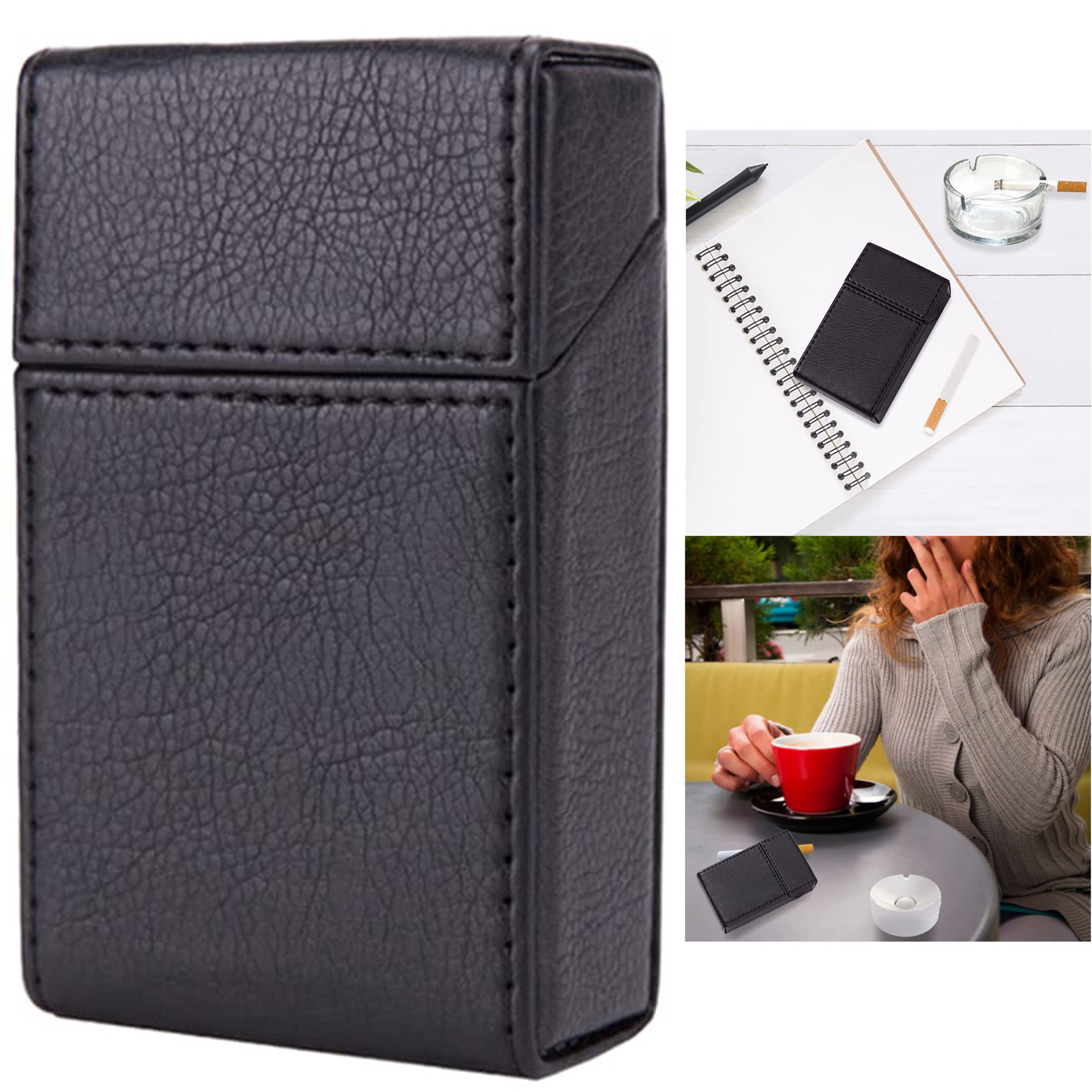Portable Pu Leather Cigarette Storage Box 3