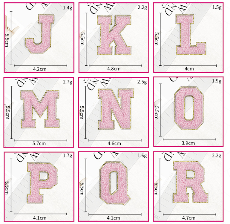 Letter Patches Self Adhesive Stickers for DIY 8
