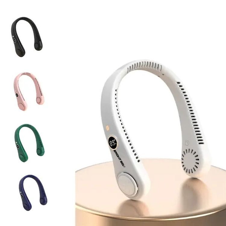 1500mAh LCD-Display Hands-Free Neck Fan 2