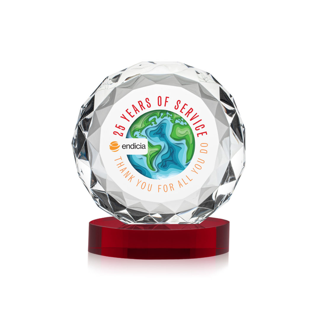 Seville VividPrint™ Award on Alberton Base - Red 8