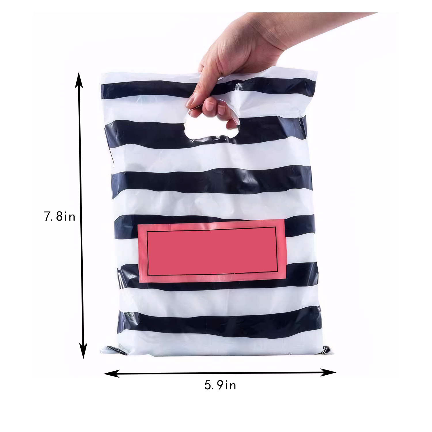 Striped PE Shopping Bag w/ Handle 4