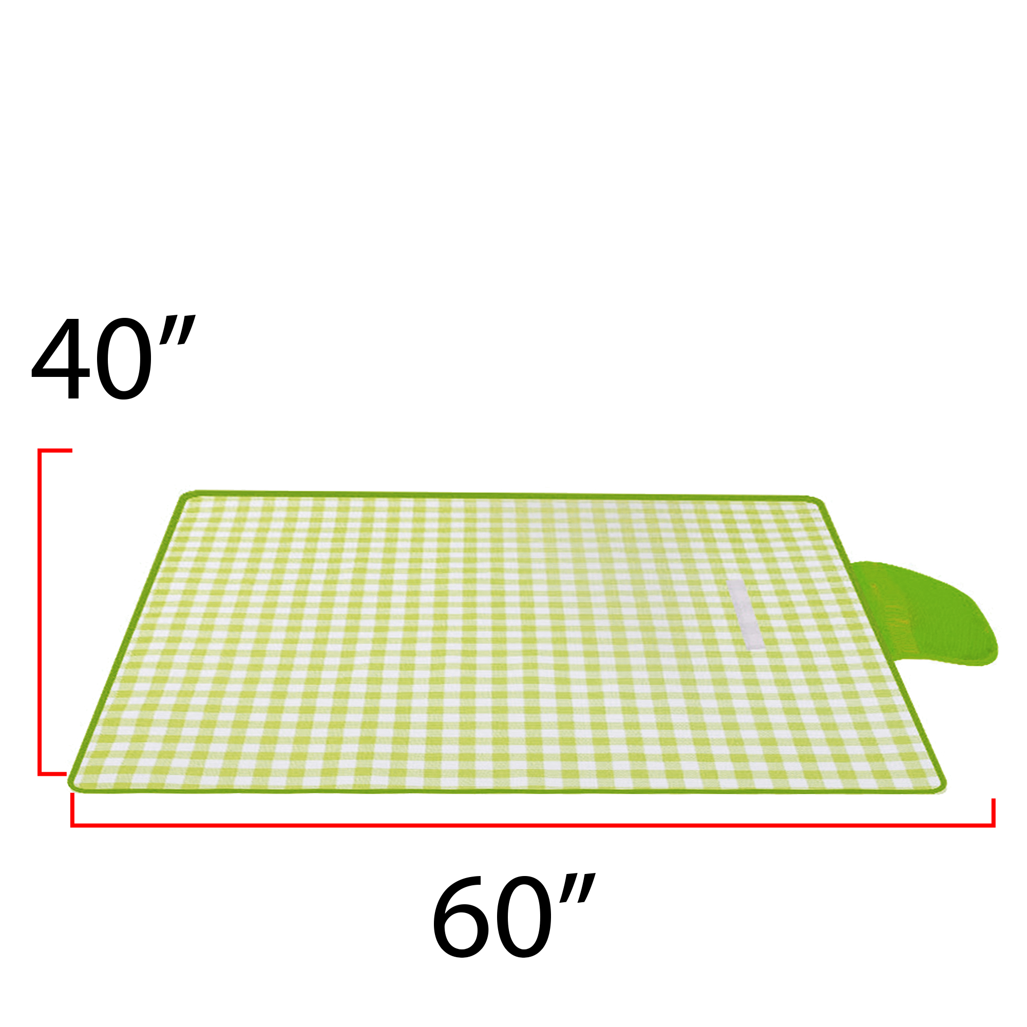 60"x40" Travel Picnic Blanket in Fun Plaid Pattern 2